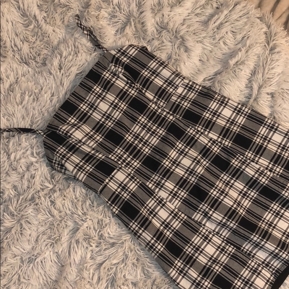 forever21 black and white plaid dress